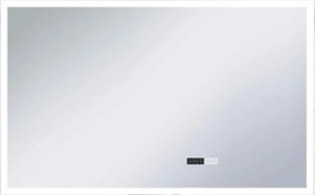 vidaXL LED-es tükör érintésérzékelővel és időkijelzővel 100 x 60 cm