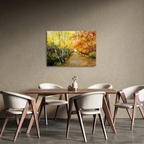 Kép - Egy romantikus sugárút a víz mentén. (üvegen) (70x50 cm)