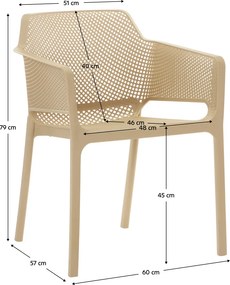 Rakásolható szék, szürkésbarna Taupe, LAVTON