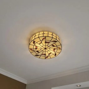 Brilagi - Tiffany vitrázs mennyezeti lámpa FOLIA 3xE27/60W/230V átm. 40 cm