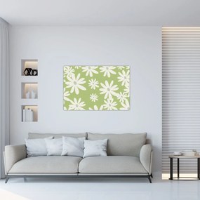 Kép - Hippik, zöld virágok N⁰1 (90x60 cm)