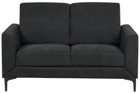 Kétszemélyes fekete kárpitozott kanapé FENES Beliani