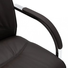 vidaXL fekete konzolos műbőr irodaszék