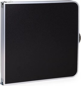 Kerti asztal, MultiGarden GMFC-FY12060, fekete, 120 x 60 cm, összecsukható, állítható magasság (60–70 cm), hordfogantyúval, teherbírás: 50 kg