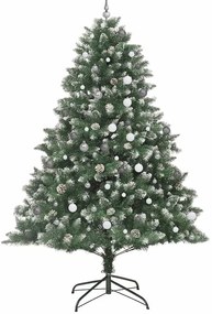 Műkarácsonyfa LED -es lámpákkal Zöld 240cm PVC