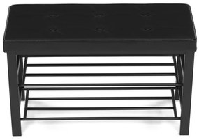 Fekete Fém Cipős Szekrény. ABO-W2012 BK