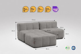 3 Teiliges Modulares Sofa – Grau