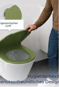 Wc-ülőke Zöld Színben, Fogantyúkkal