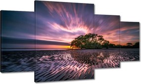 Festmények 160x90 Gyönyörű lila tájkép