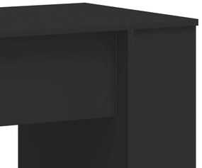 fekete szerelt fa íróasztal 140x50x75 cm