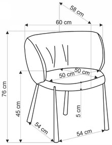 Claire étkezőszék, bézs