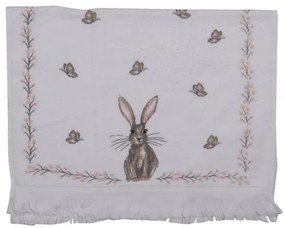 Vintage húsvéti nyuszi mintás pamut konyhai kéztörlő Rustic Easter Bunny