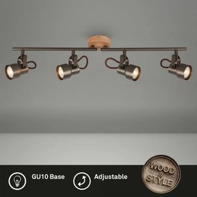 Briloner 2872-045 - LED Spotlámpa TAHUN 4xGU10/5W/230V 3000K barna