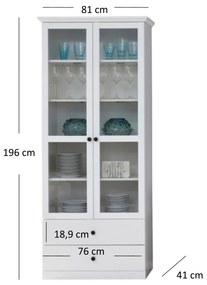 Vitrin Brendon 2W2S (fehér). 1052786