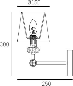 Cosmolight modern fali lámpa doha fehér nikkel cosw01292ni-wh