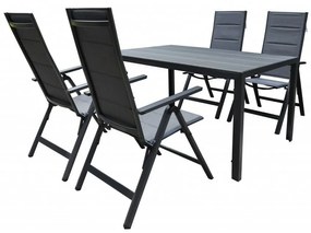 Haggen kerti asztal, 150 x 90 x 74 cm, alumínium