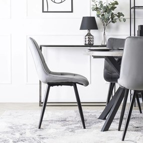 Krzesło RIO Szare Welurowe