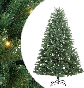 vidaXL Műanyag Hajtogatós Karácsonyfa Zöld 240 cm PVC és fém