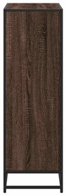 barna tölgyszínű szerelt fa könyvszekrény 80,5x35x107,5 cm