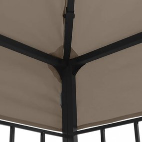 tópszínű pavilon LED fényfüzérrel 4 x 3 m