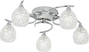Endon glamour klasszikus mennyezeti lámpa boyer króm átlátszó endboyer-5ch