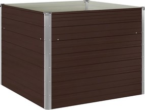 vidaXL barna kerti magaságyás horganyzott acélból 100 x 100 x 77 cm