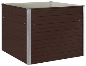 vidaXL barna kerti magaságyás horganyzott acélból 100 x 100 x 77 cm