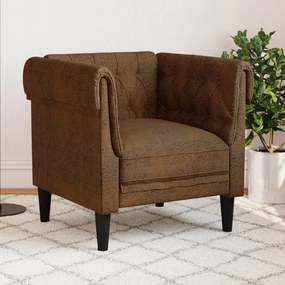 barna szövet Chesterfield kanapé