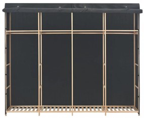 szürke szövet ruhásszekrény 200 x 40 x 170 cm