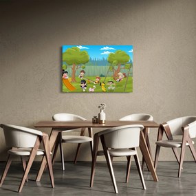 Kép - gyerekek a játszótéren (90x60 cm)