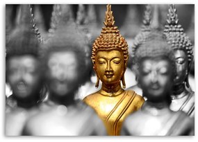 Gario Vászonkép Arany Buddha a tömegben Méret: 90 x 60 cm