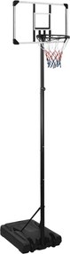 vidaXL átlátszó polikarbonát kosárlabdaállvány 280-350 cm