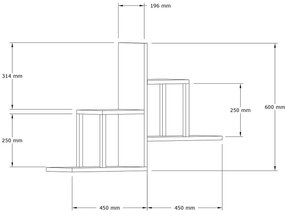 Polc Lanelu 2 (zafír tölgy)  . 1095929