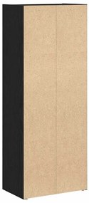 Könyvespolc fekete tölgy 40x24x102 cm gépesített fa