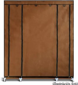 Szekrény szervező, anyag/fém, barna, METIN VNW15