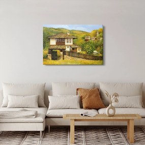Kép - Házak nyáron (90x60 cm)