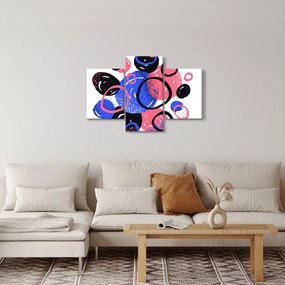 Kép - Motívum élénk színű körökkel (90x60 cm)