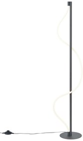 Modern állólámpa fekete, LED-del, 3 fokozatban dimmelhető - Twirl