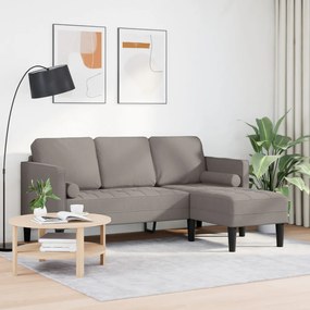 3-Fős Sarokkanapé Bézs 160 cm Szövet