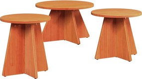 vidaXL Dohányzóasztal 3 pcs Faggyú barna