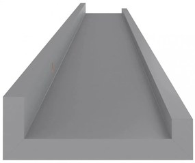 2 db szürke fali polc 100 x 9 x 3 cm