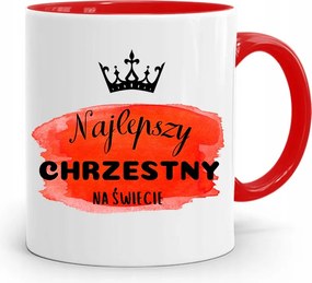 Keresztelő Bögre Piros Ajándék fényképes nyomtatással