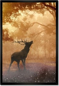 Poszterek keretben 40x60 Szarvas az erdőben