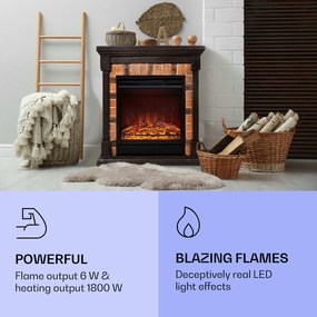 Beerenberg, elektromos kandalló, 1800 W, 10 - 30 °C fűtési funkció, távirányító