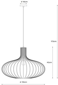 Lucide 78374/50/33 - Csillár zsinóron MANUELA 1xE27/60W/230V á. 50 cm zöld