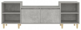 betonszürke szerelt fa TV-szekrény 160x35x55 cm