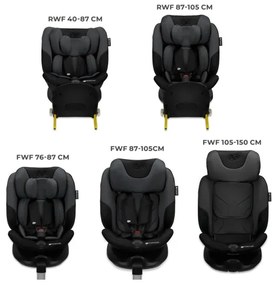KINDERKRAFT SELECT - I-FIX autósülés (40-150 cm) grafit fekete