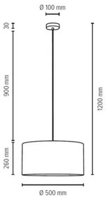 Spot-Light 3754027 - Scarlett függeszték 1xE27/60W/230V, kábellel