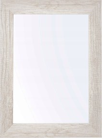 Fali Tükör Téglalap Alakú Függő Tükör 38 x 48 cm Fa Keret Szürke