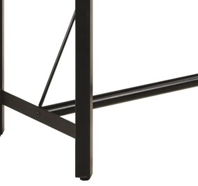 tömör mangófa és vas bárasztal 180 x 70 x 107 cm
